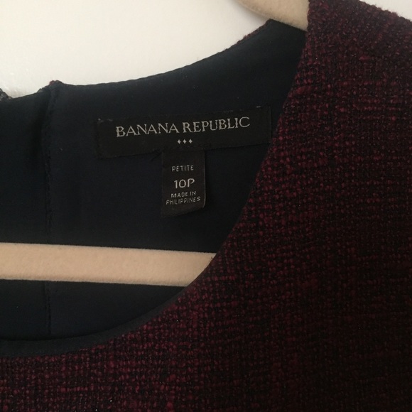 Banana Republic Maroon Dress, size 10P - Picture 2 of 3